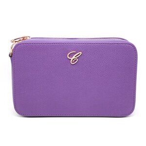 Chopard Happy Hearts Purple Grained Leather Mini Chain Handbag 95000-1180